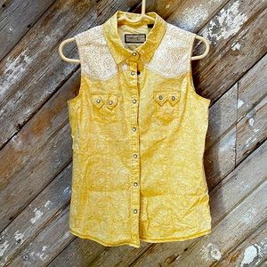 Western Lace and Paisley top